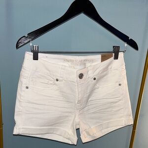 American Eagle Outfitters White Midi Shorts